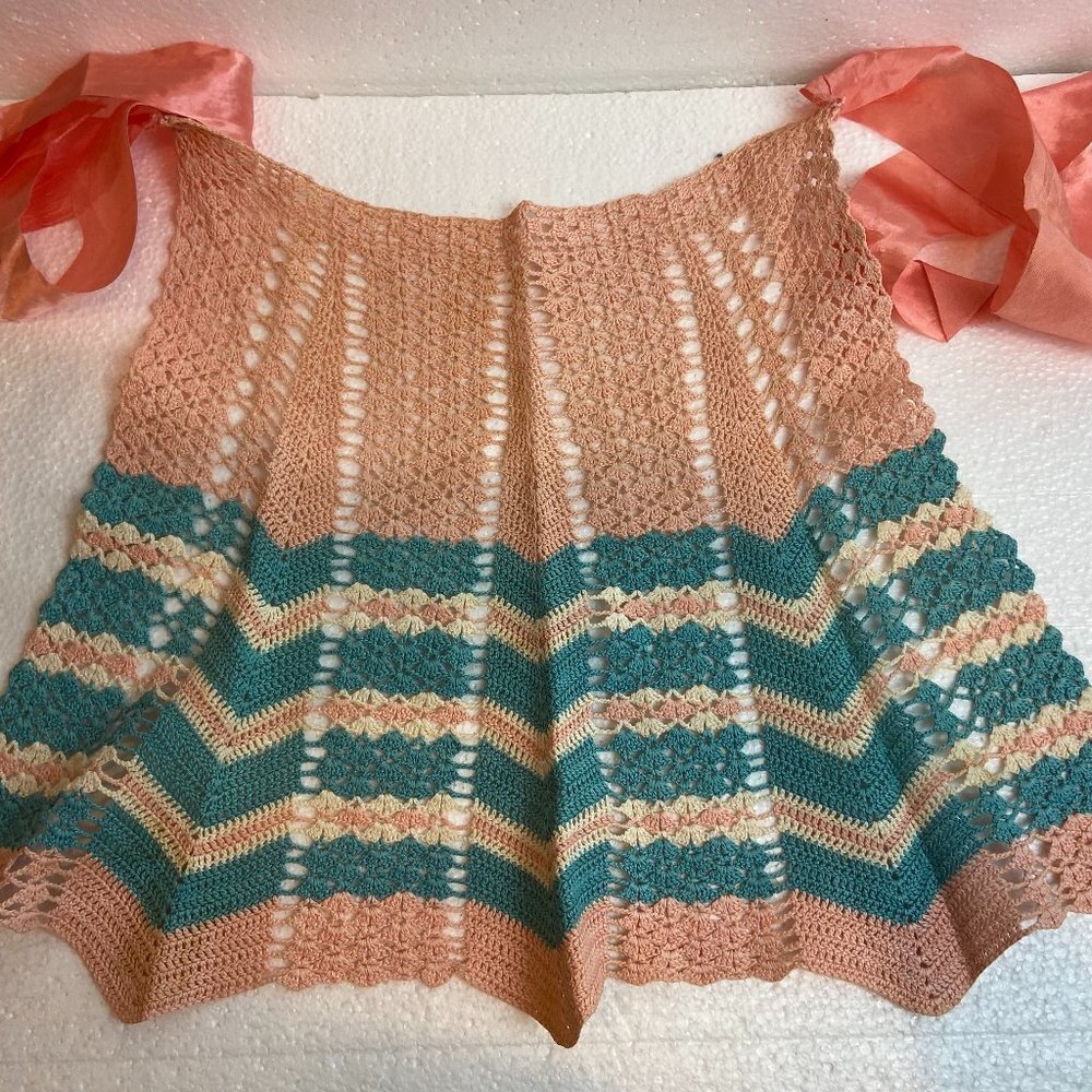 Handmade vintage knit apron